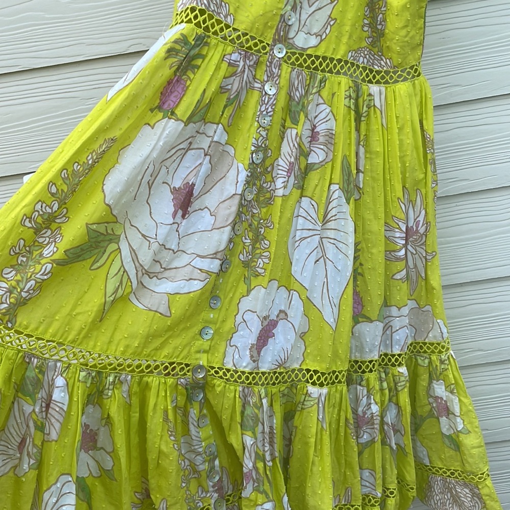 FARM Rio Lime Floral Halter Midi Dress - Picture 7 of 8